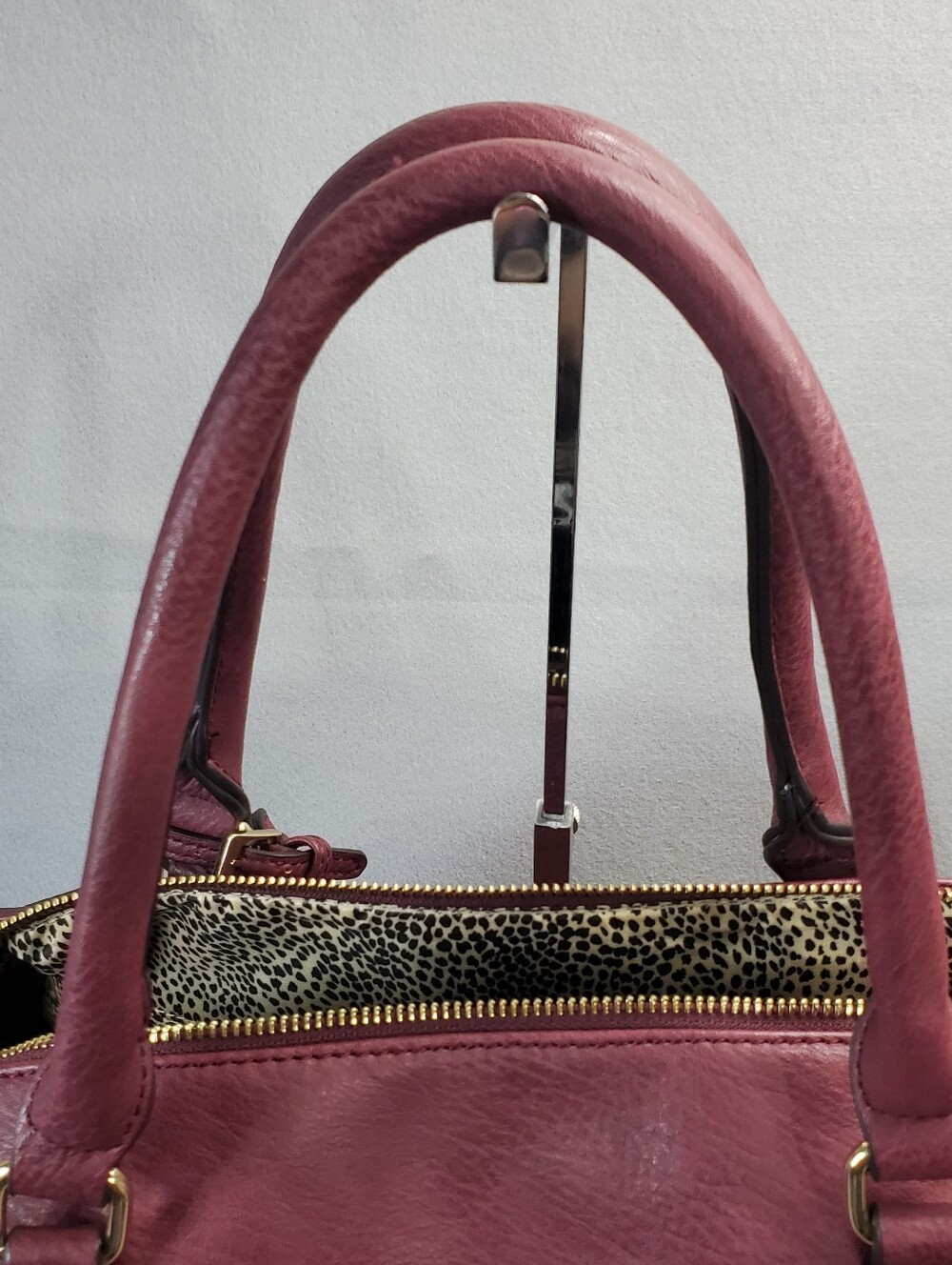 Sole/Society Faux Leather Weekender Bag - Plum - Picture 5 of 9